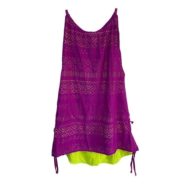 Jo+Jax BoHo Swimsuit Cover-Up Women's Medium M 6-8 Wildberry/Citron Swim Coverup - Picture 2 of 10